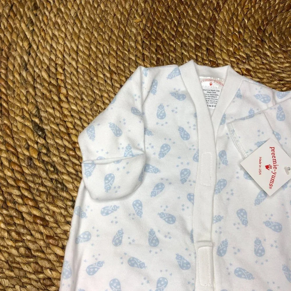 NWT Preemie Sac Gown Baby Boy‎ Blue